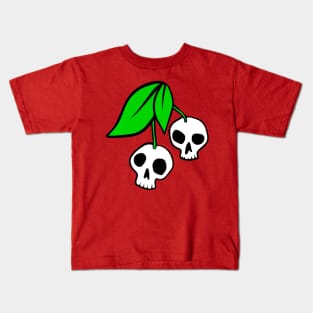 Cherry Skulls - White Kids T-Shirt